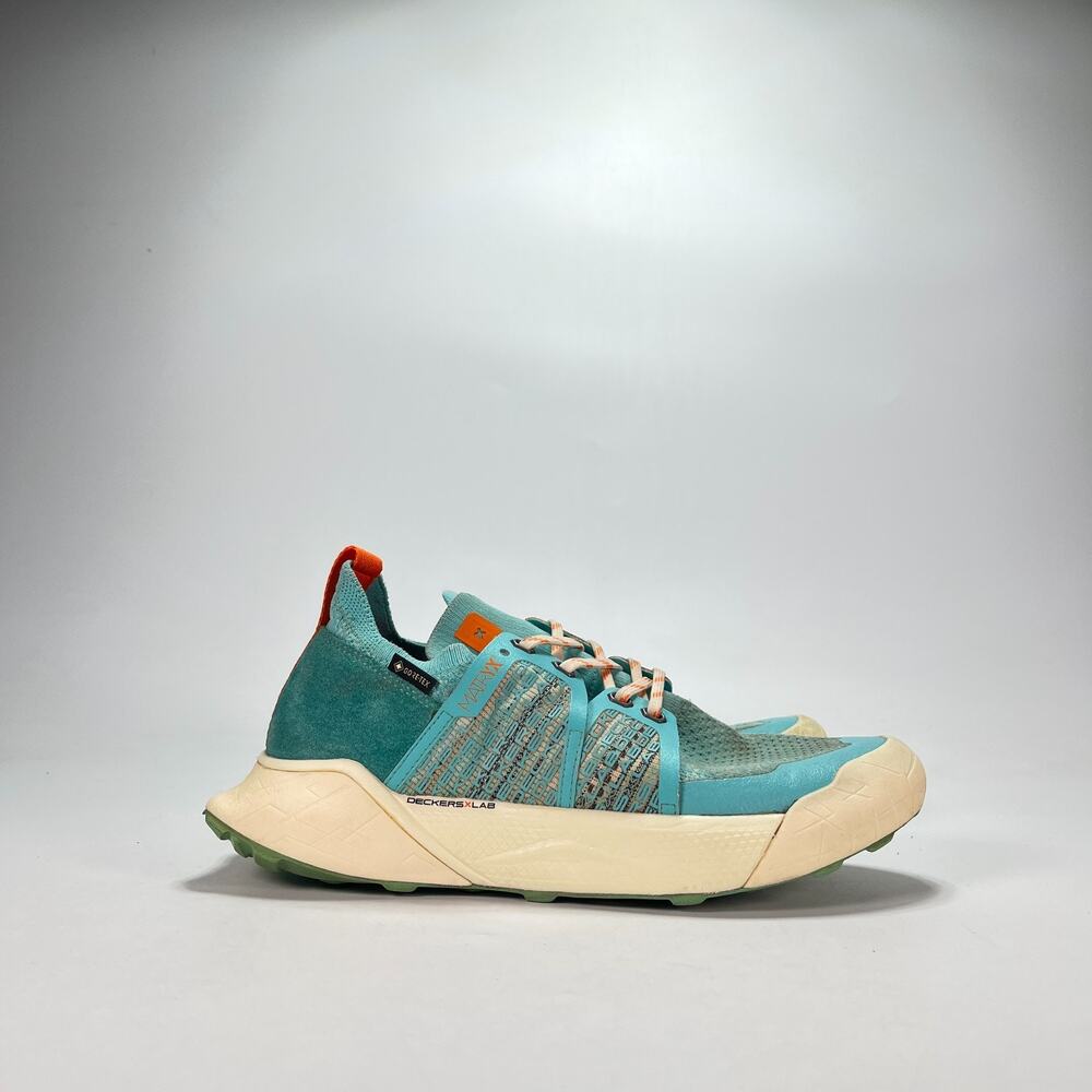 Deckers X Lab X-Scape Snkout GTX Teal Orange Trail Hiking Shoes Women's Size 7